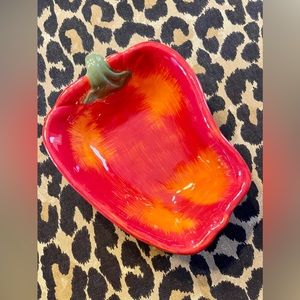 Ceramic Red Bell Pepper Dip Bowl by Foreside Home & Garden